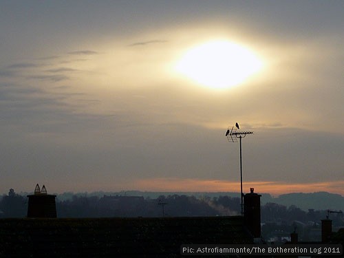 Picture of winter sun from bedroom window