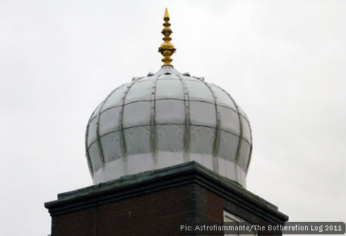 A detail from one of around 200 Gurdwaras in the United Kingdom.