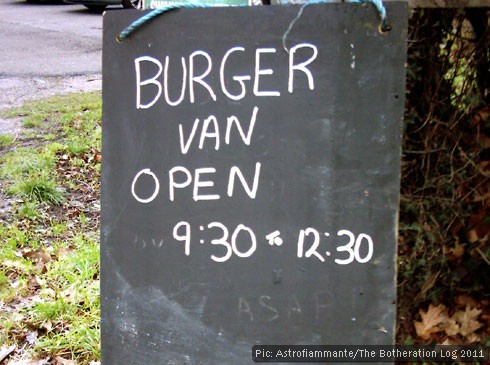 Chalkboard with snack bar opening hours