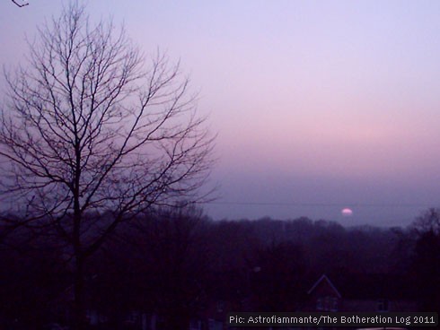 Sunset photo showing atmospheric refraction