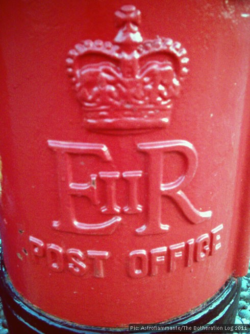 Royal insignia of Elizabeth II on a pillar box