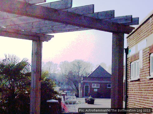 Buildings at local lido