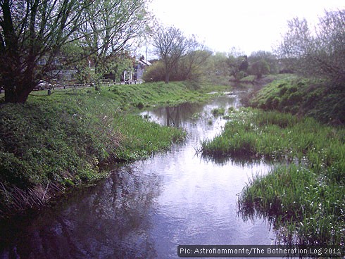 The River Purwell in Walsworth, Hitchin