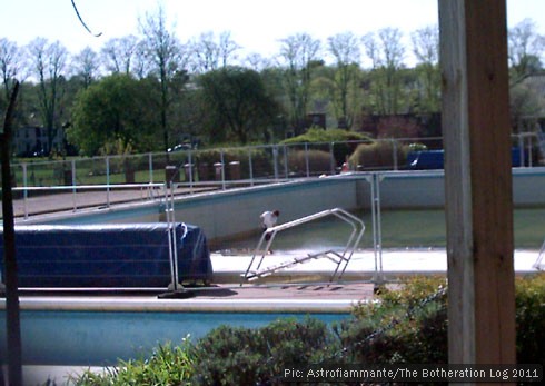 Pre-season cleaning at the local lido