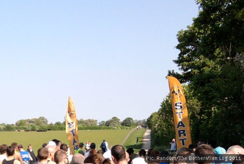 Half-marathon starting line