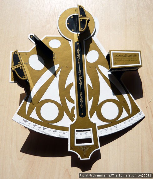 Functioning cardboard model of a sextant Functioning cardboard model of a sextant