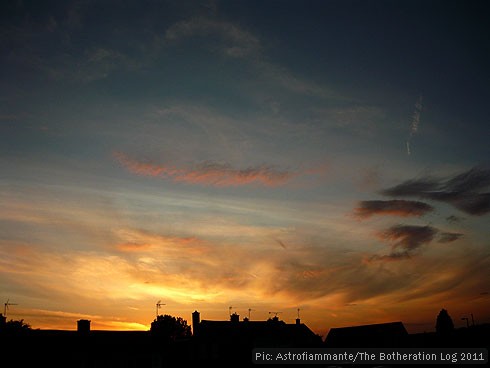 Orange, bronze and pink sunset