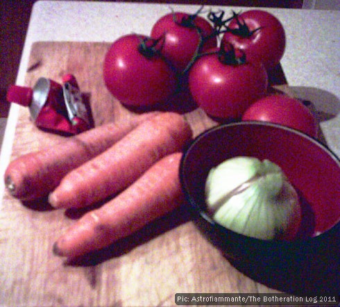 Vegetables on a chopping board