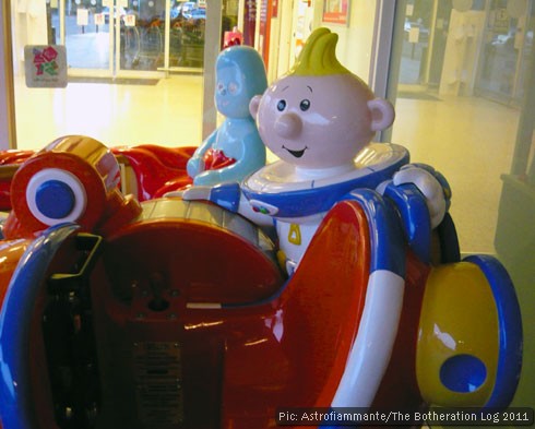 Children's rides outside a supermarket