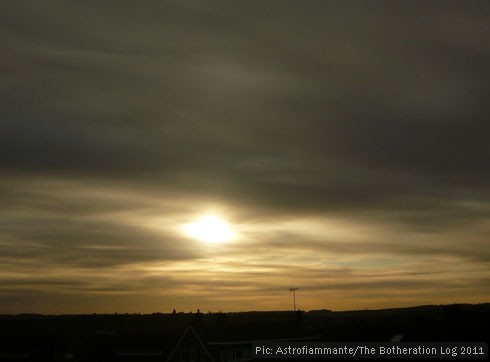 Grey and gold sunset