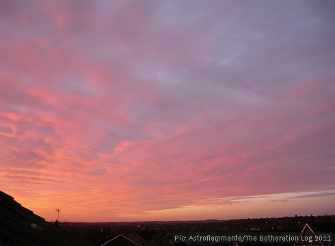 Pink and gold sunrise