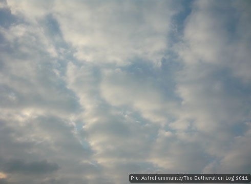 Cumulus clouds on the way to becoming cumulus fractus