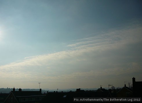 Cirrocumulus clouds against a blue sky