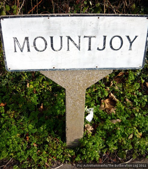 Street sign reading 'Mountjoy'