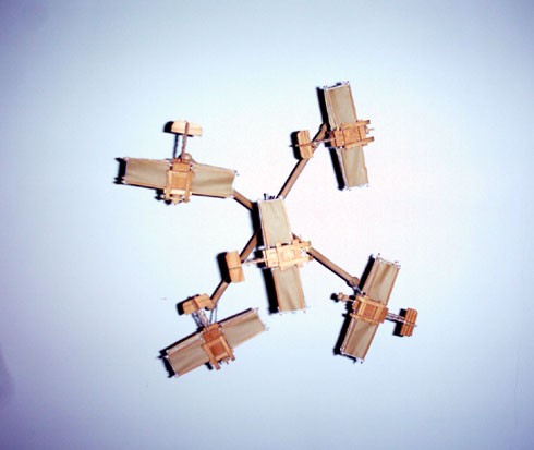Paper and balsa model aircraft, seen from below